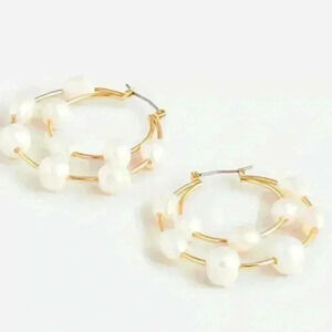 J Crew Layered Pearl Earrings